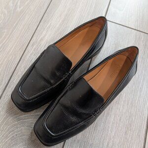Madewell black leather loafers